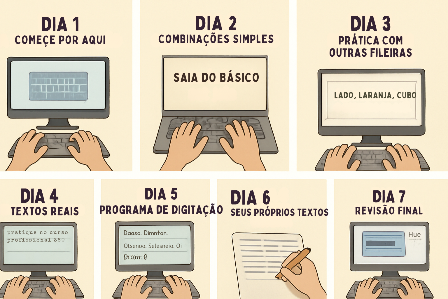 ✅ Aprenda a Digitar Sem Olhar para o Teclado em Apenas 7 Dias — Método Prático e Infalível