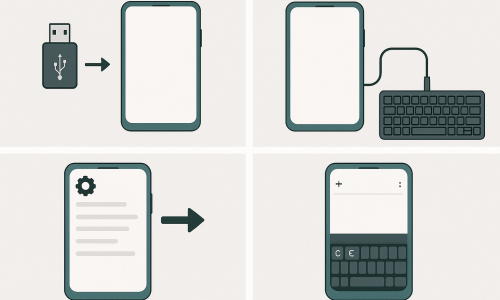 Como configurar um teclado físico no seu celular